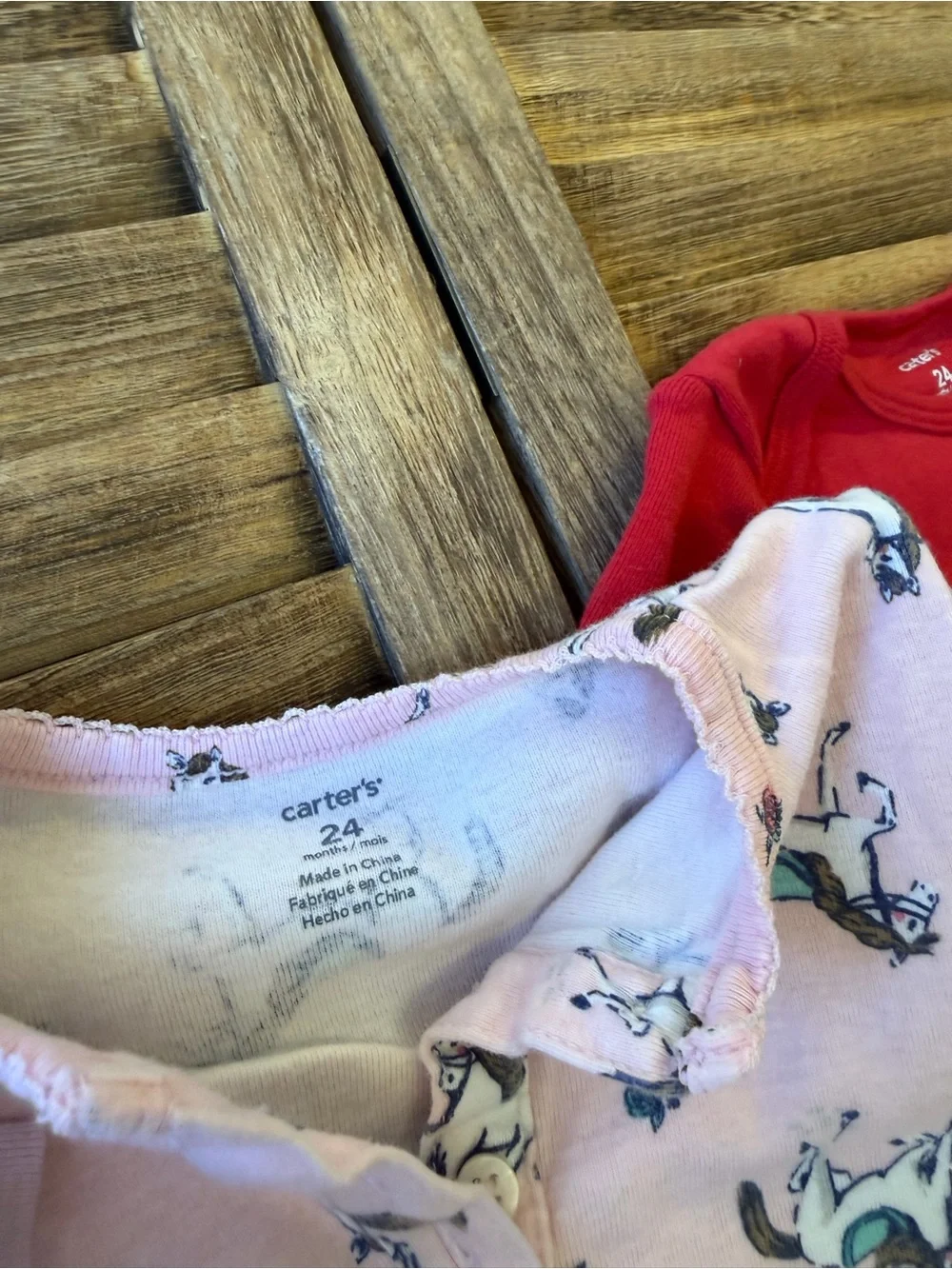 Carter's Girls Cotton Leggings & Bodysuit Mix - Pink, Red, Blue, White 24 Months